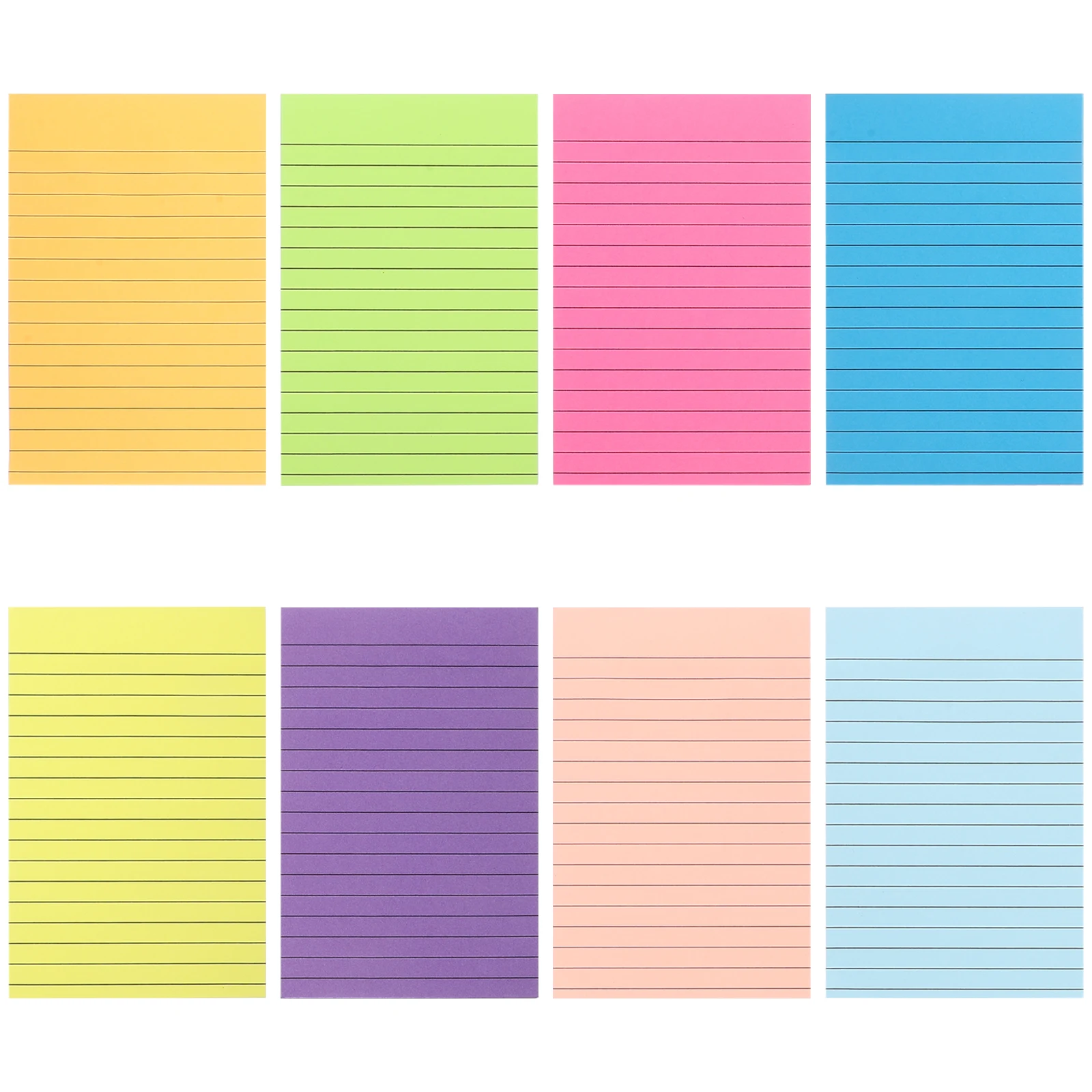 Cute Lined Creative Notepads Sticky Self-Adhesive Office Note Stickers Notepad Office Note Pads