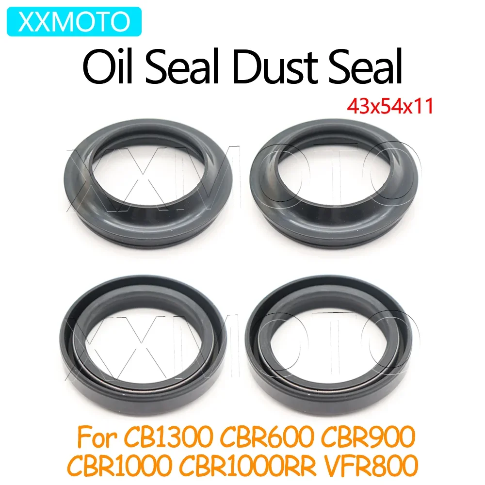 43x54x11 43 54 11 Oil Seal Dust Cover Front Fork Damper For Honda CB1300 CBR600 CBR900 CBR1000 CBR 1000RR VFR800 CBR 1000RR