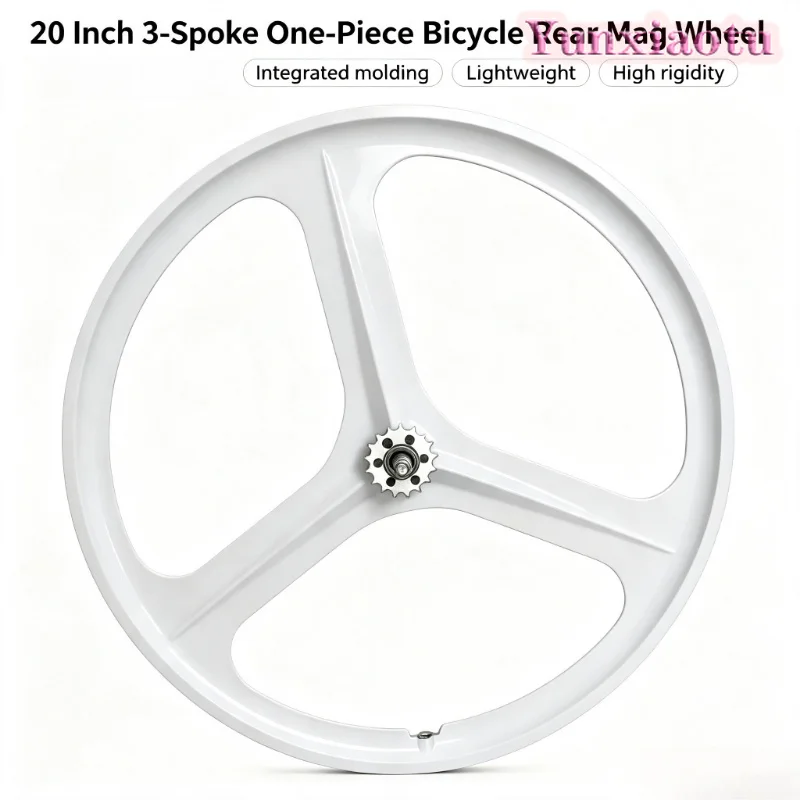 700C Fixed Gear 3‑Spoke Integrated Bicycle Wheel Set One‑Piece Mag Wheel Front Rear Wheel for Fixie Bike