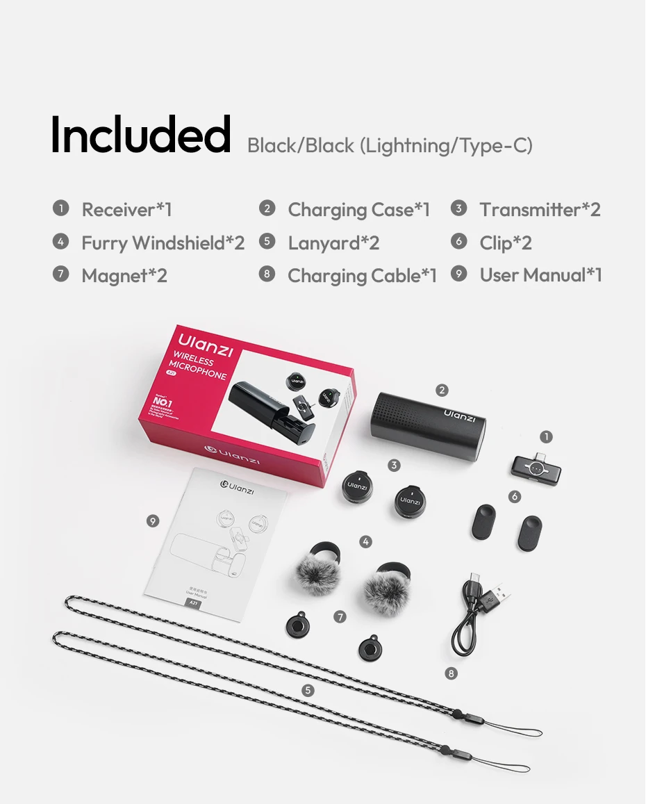 Ulanzi A21 Drahtloses Mikrofon AI-Rauschunterdrückung Magnetisches Lavalier-Mikrofon für iPhone 17 16 15 für Live-Streaming-Vlog-Interview – Detail 16