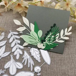 Christmas sprigs leaf Metal Cutting Dies Stencils Die Cut for DIY Scrapbooking Album Paper Card Embossing