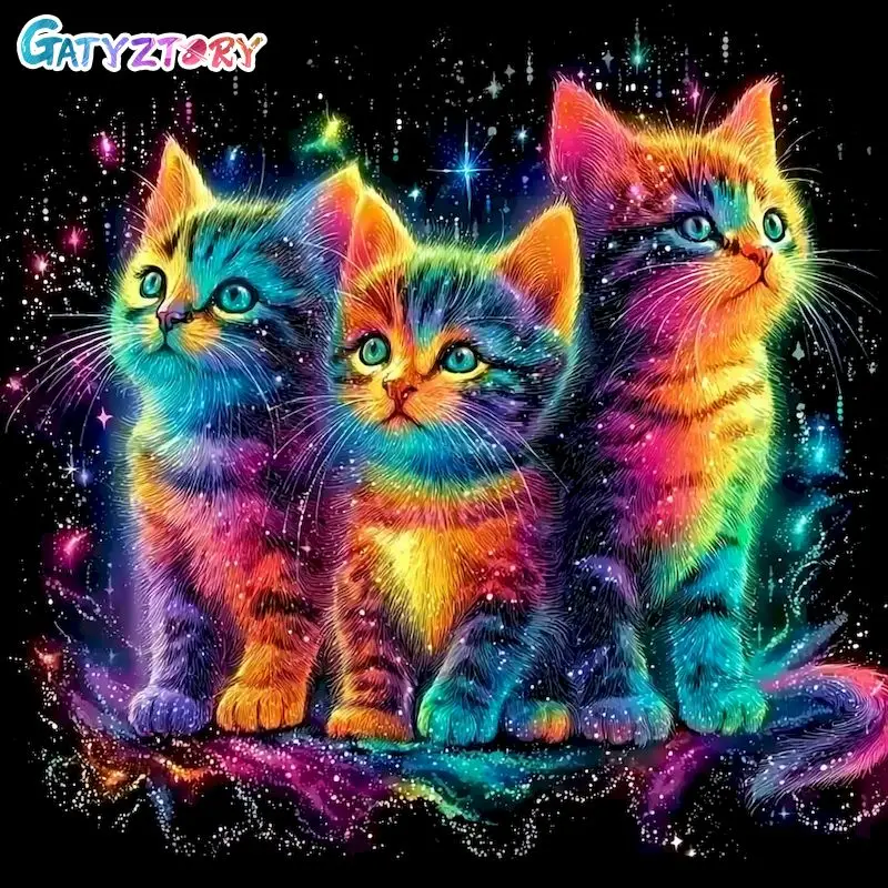 

GATYZTORY 5d Diamond Painting Kits For Adults Handmade Diy Adult Crafts Kits Cat Full Round/Square Classic Art Supplies Adult Di