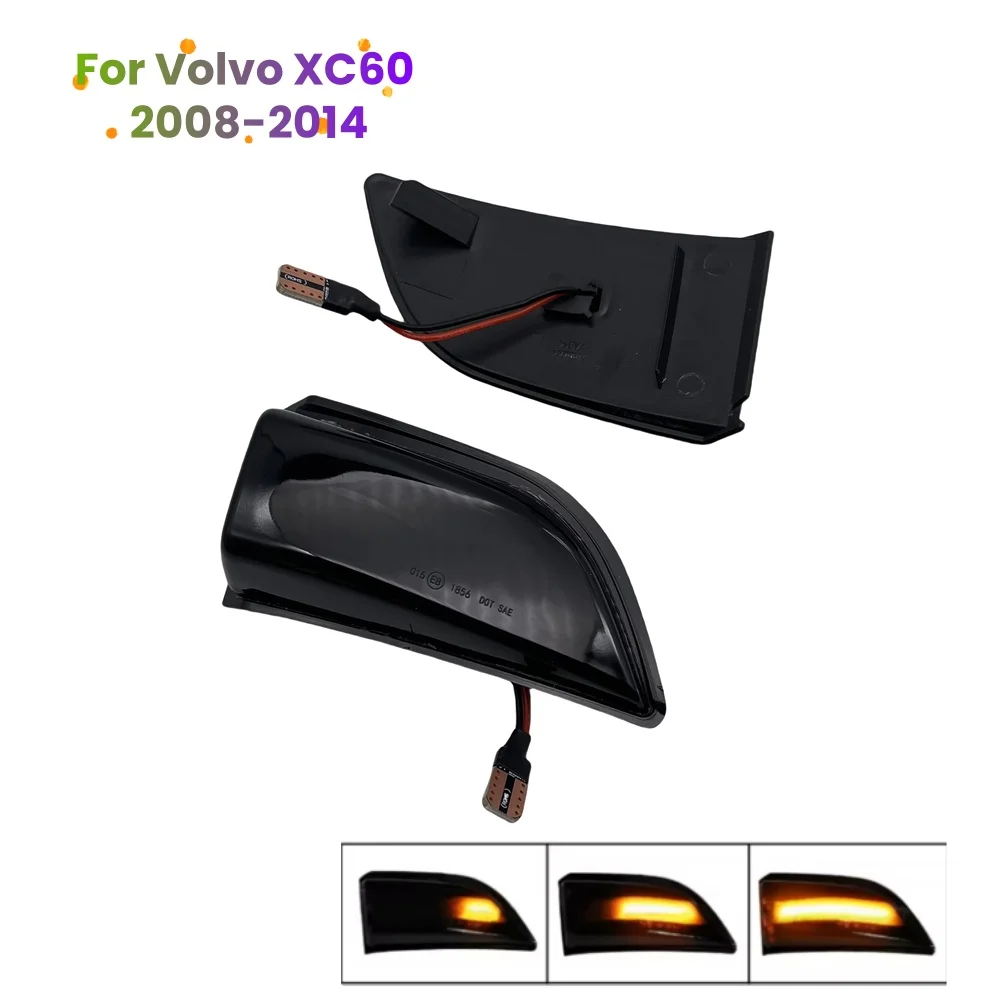 

For Volvo XC60 2008-2014 2x LED Dynamic Turn Signal Light Side Wing Mirror Lamp 31217288/31217289 Sequential Indicator