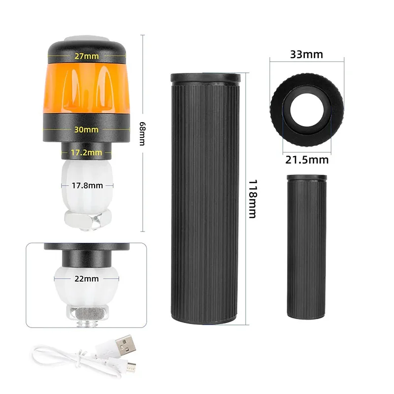 Universal Smart Handle Grips with Warning Light for Electric Scooter Bicycle E-bike Turn Signal Lights Replacement Parts