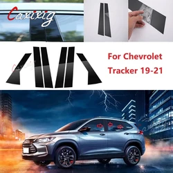 6PCS Window Trim Cover BC Column Sticker Fit For Chevrolet Tracker 2019-2021 Polished Pillar Posts