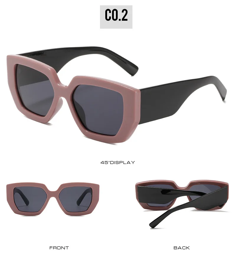OEC-MANAGEMENT CPO Steampunk Platz Sonnenbrille Neue Frauen Männer Multicolor Punk Sonnenbrille Weibliche Übergroßen Fashion Shades Brillen UV400 – Detail 7
