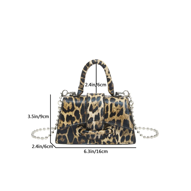 Mini Leopard Bag Evening Clutch Crossbody Sling Purse Chic Women\'s Shoulder Bag Elegant Square Bag Luxury Designer Brand