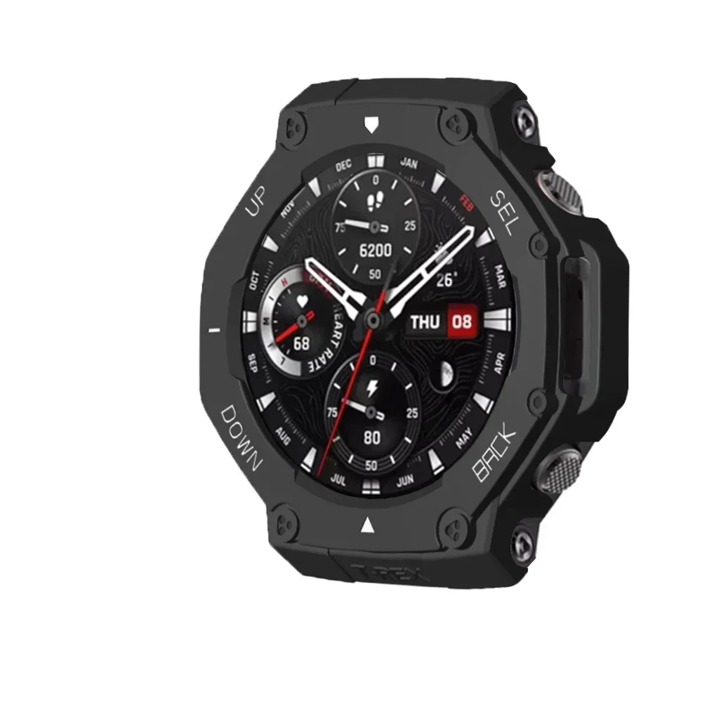 PC Protector Case For Amazfit T-Rex 3 Smart Watch Semi Coverage Bumper For Huami Amazfit Trex 3 Screen Protector Tempered Glass