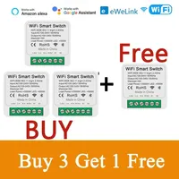 eWeLink Wifi Mini Smart Switch 16A DIY Light Switches Module 2-way Control Timer Wireless Breaker Control Via Alexa Google Home