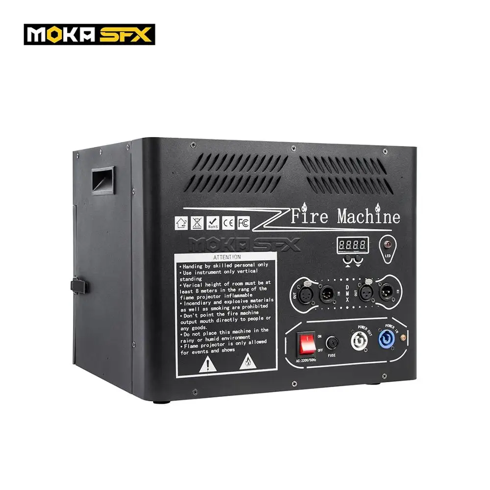 MOKA SFX Factory Sale 4 Head Stage Fire Machine Shoot 6m Flame Projector Dmx Propane Flame Thrower with Safe Channels