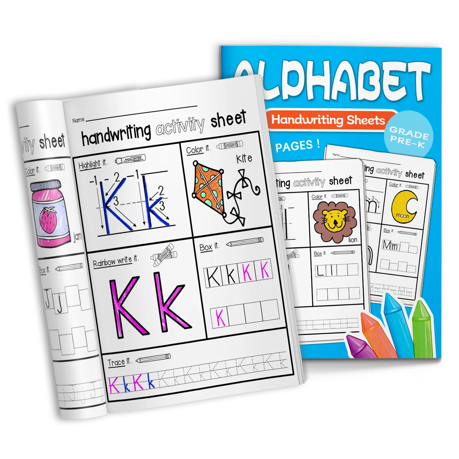 Kids Alphabet & Numbers Practice Workbooks- Joyful ABC Learning Book with Interactive Games for Kids Ages 3-6