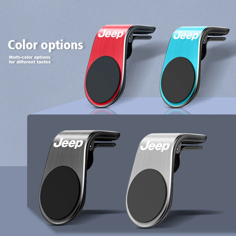 1Pcs Magnetic Car Phone Holder Metal Stand Accessories For Jeep Grand Cherokee Wrangler JK Gladiator Compass Renegade Patriot