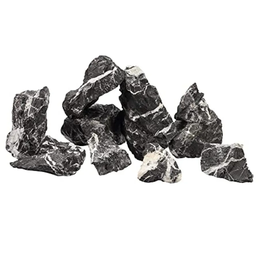 

Natural Tonwa Stones Slate Stones for Aquariums Terrariums, Paludarium, Vivariums, Reptile and Amphibian Enclosures 17lbs, 2 to
