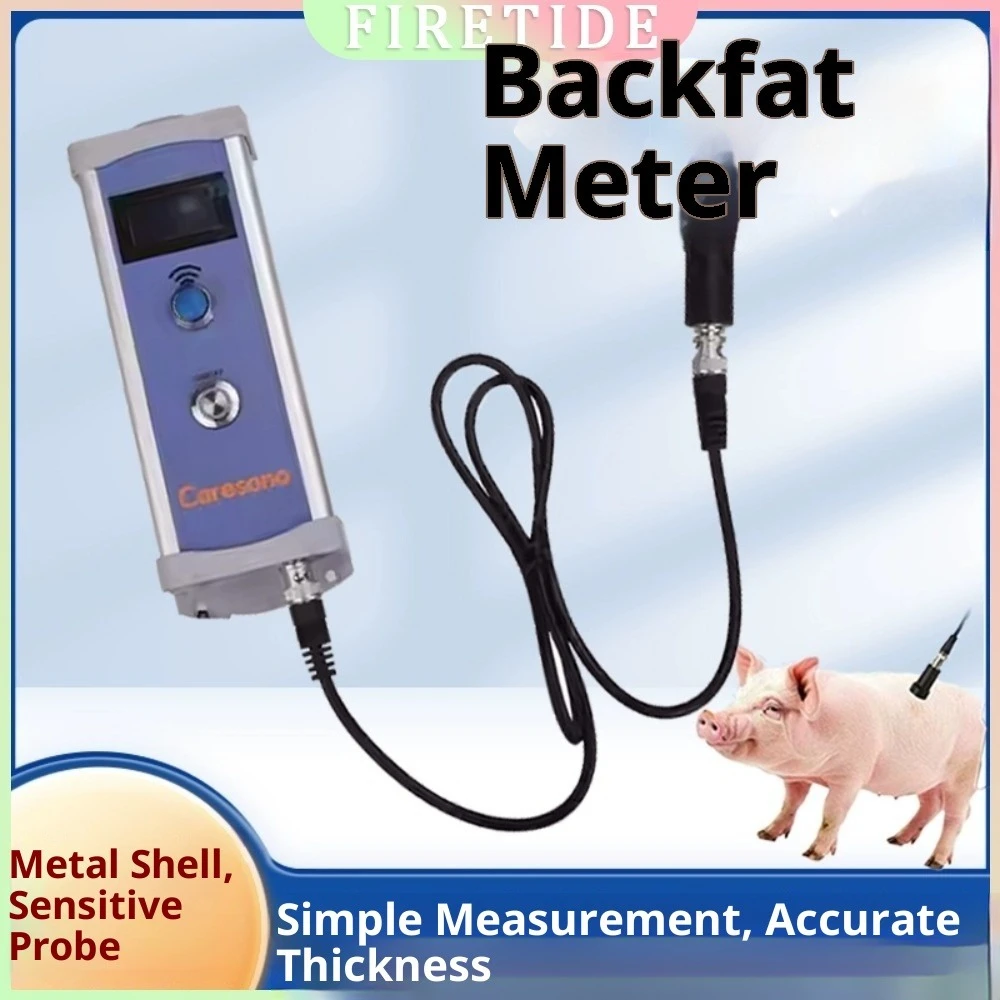 Veterinary Backfat Thickness Meter, Portable Ultrasound Pig Backfat Tester with One-Button Measurement, Accurate for Livestock