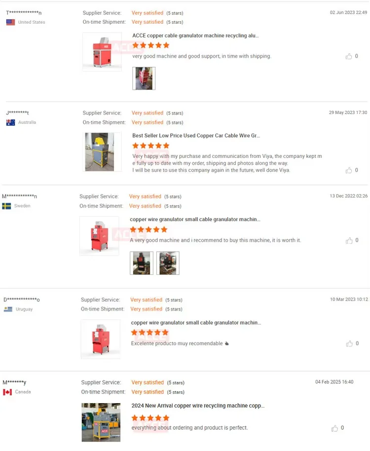 High Purity Cable Chopping Machine Copper Granule Machine Scrap Wire Granulator Machinery For Sale