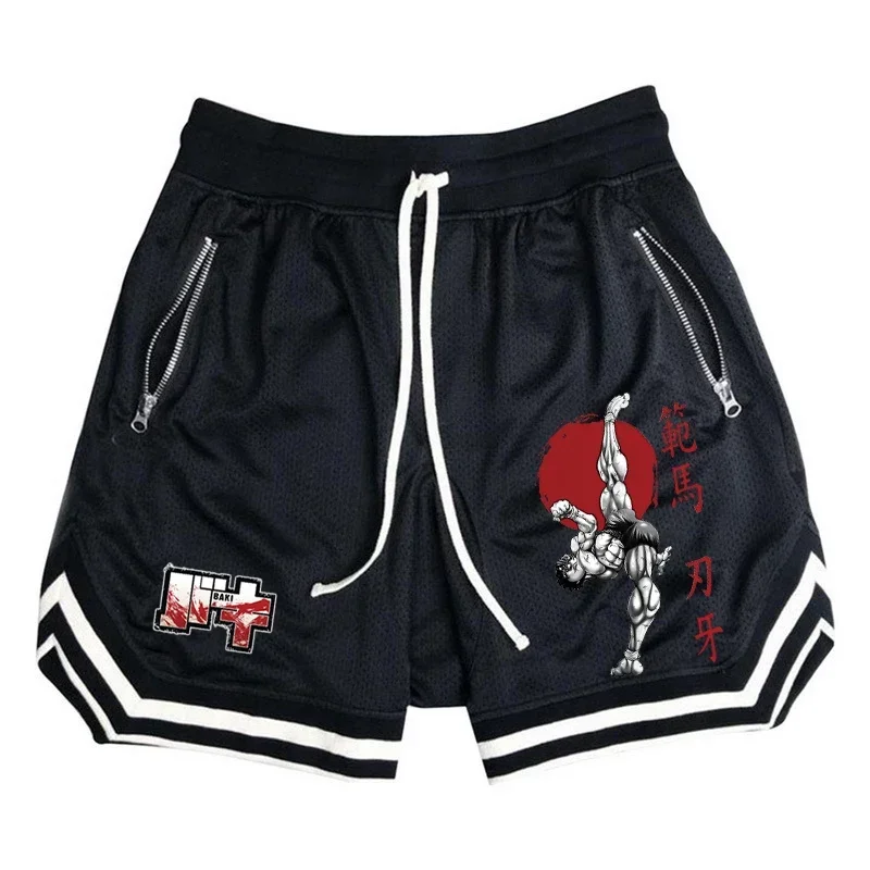 

Hanma Baki Anime Shorts Men Women Quick Dry Mesh Gym Shorts Breathable to Fitness Joggers Summer Basketball Sports Scanties Male
