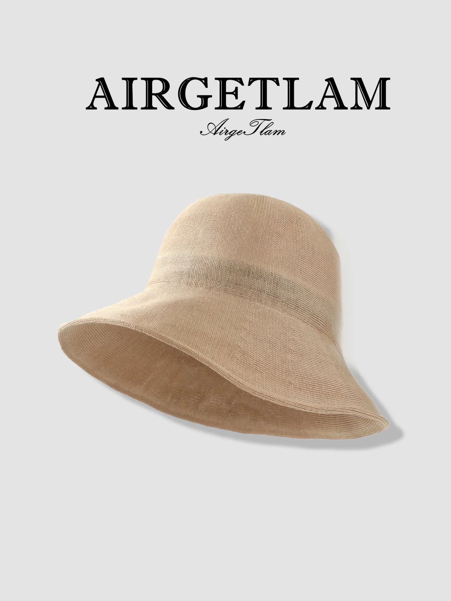 airgetlam-japanese-style-silk-knitted-fisherman-hat-women's-summer-thin-foldable-sun-protection-bucket-hat-wide-brim-hat