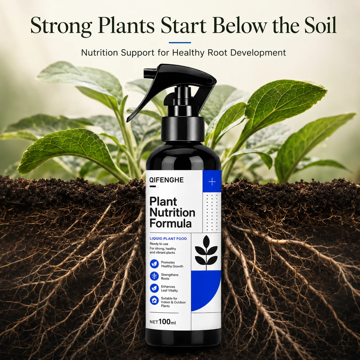 Concentrated Plant Food, Universal Liquid Fertilizer for Indoor & Outdoor, Root Growth & Leaf Shine, Revives Yellow Leaves
