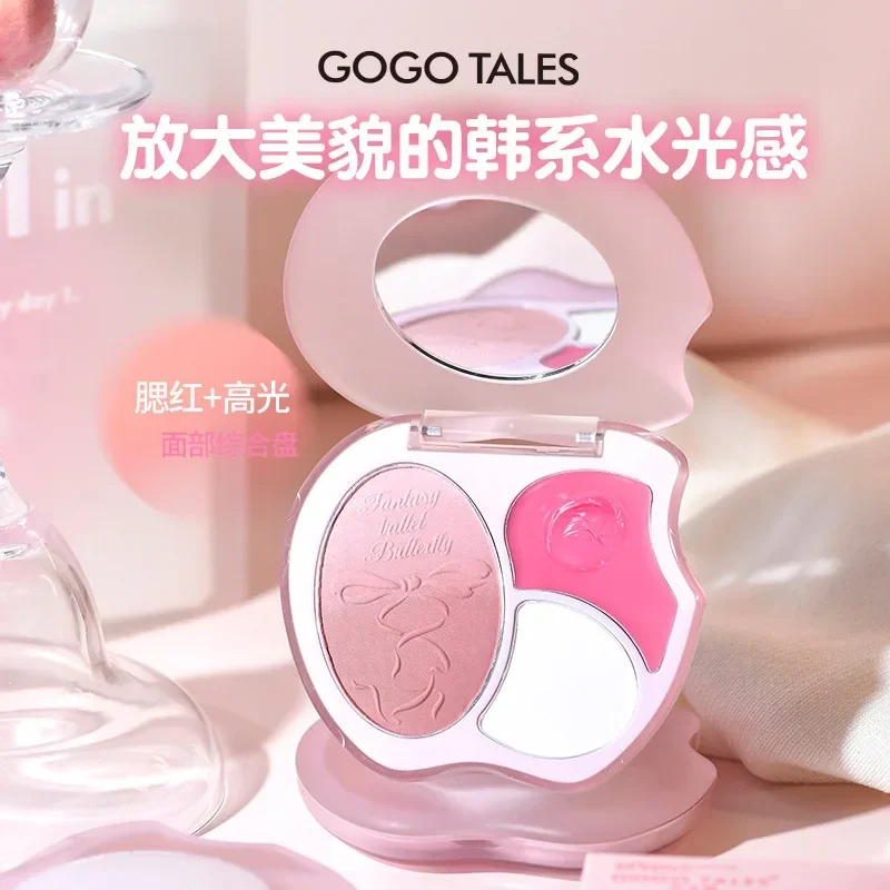 Gogotales All-in-one Natural Blusher Highgloss Water Matte Finish Facelift Pink Purple Expansion Color Low Saturation Cheek