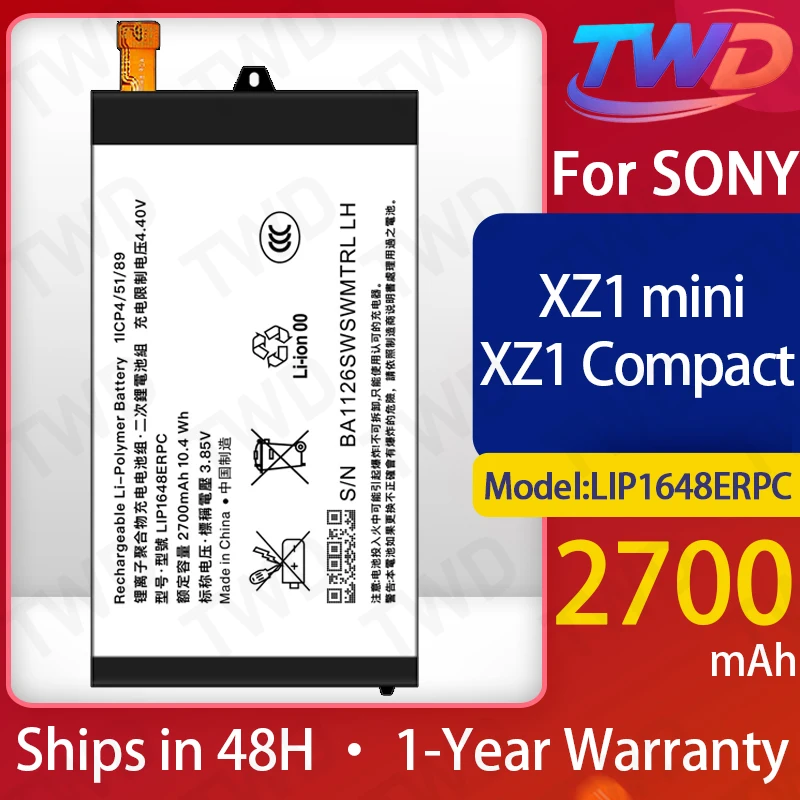 LIP1648ERPC Large capacity 2700mAh Battery For Sony Xperia XZ1 mini/XZ1 Compact Batteries New High Quanlity+Free Tools