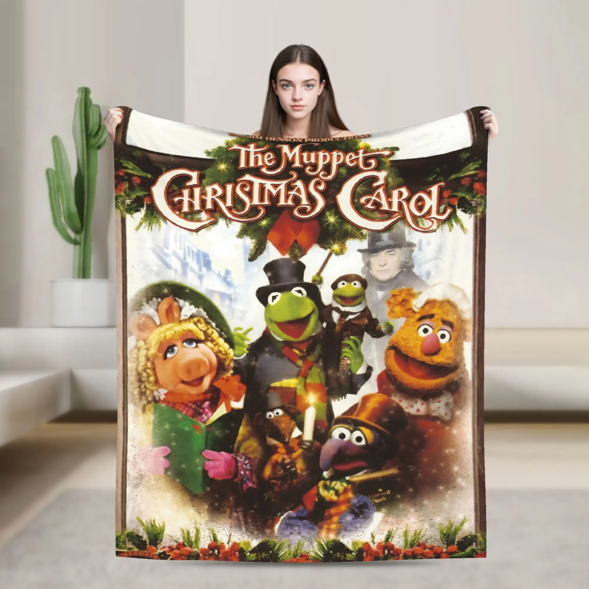 Muppet عيد الميلاد كارول بطانية قطيفة الفتيات الفتيان الفانيلا رمي بطانية للمنزل ديكور لينة مخصص المفرش هدية عيد ميلاد