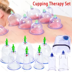 Vacuum Cupping Set Chinese Acupoint Cupping Treatment Set Portable Suction Cup Cupping Set Body Cellulite Cupping Massage Set