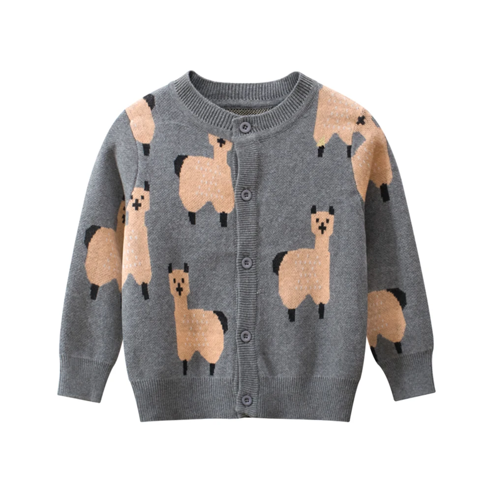 

Kid Cardigan Knitwear Little Boy Girl Cartoon Animal Cardigan Sweater Toddler Infant Alpaca Long Sleeves Knitted Sweater Jacket