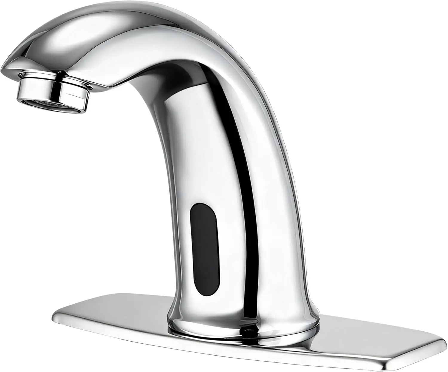 

Automatic Motion Sensor Hands-Free Bathroom Sink Faucet with Temperature Mixer, Chrome Finish, AC/DC Powered