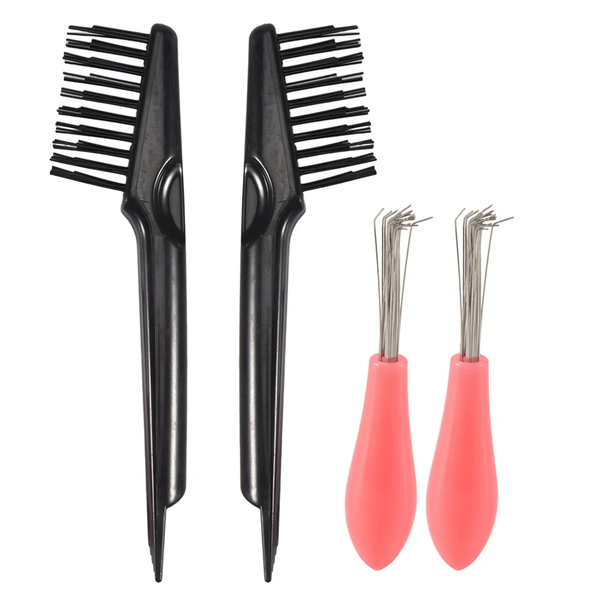 A97G 4Pcs Hair Brush Cleaning Tool Comb Cleaning Hairbrush Hair Brush Cleaner Rake for Removing Dirt Home and Salon Use