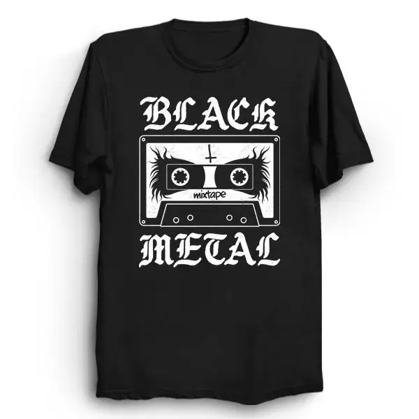 Black Metal Mixtape Funny Music T Shirt Heavy Corpse Paint Goth