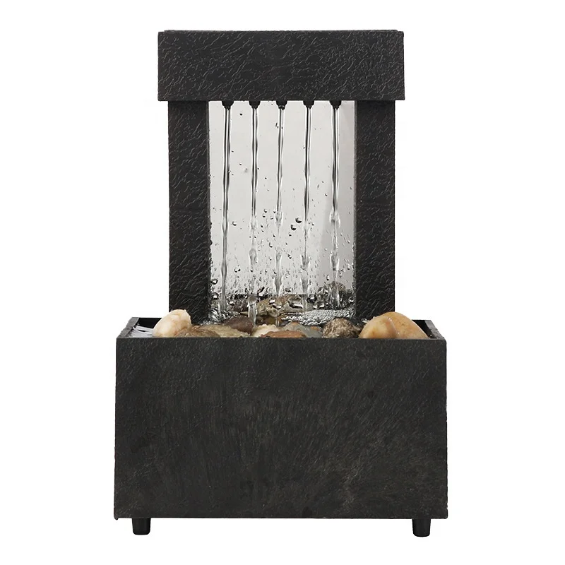 

11 Indoor Relaxing Fountain with Light Emitting Diode, Aqua Resin Fountain