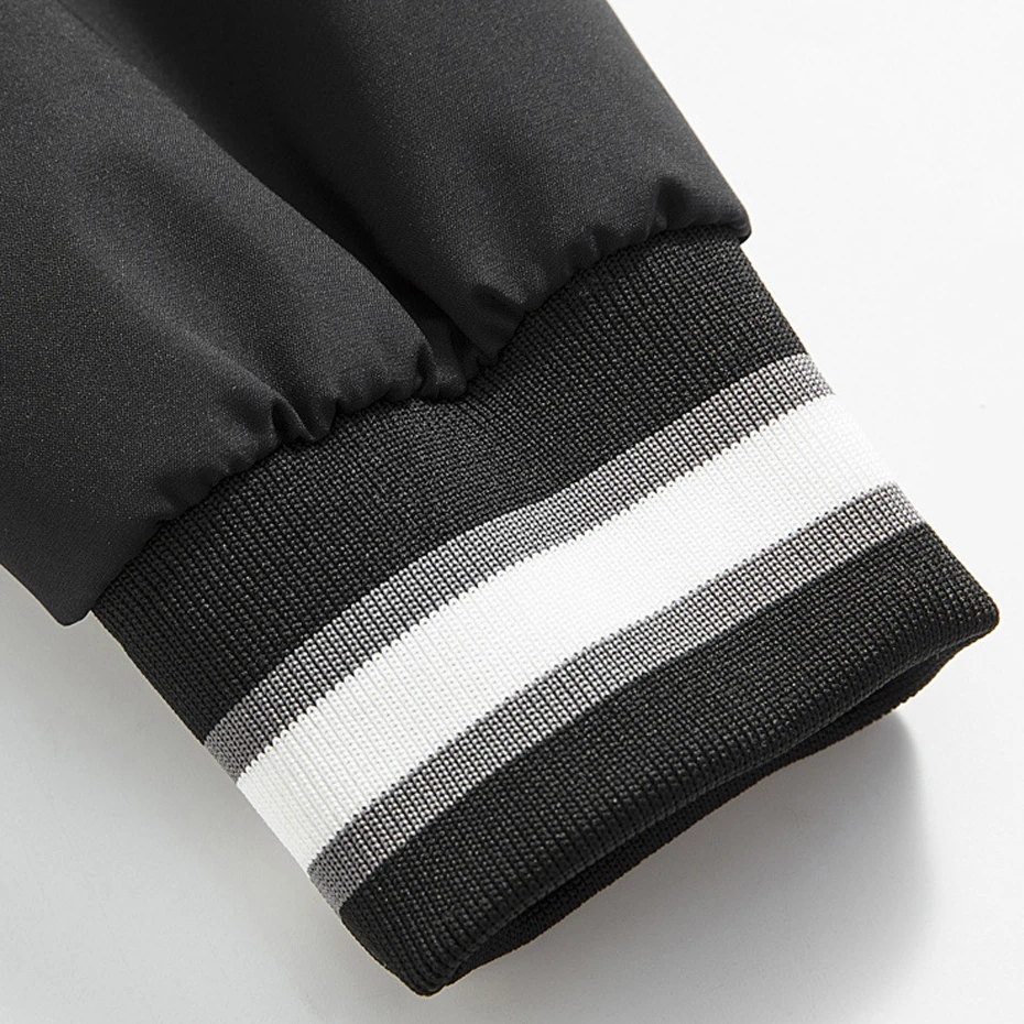 Varsity Jacket Men Spring Autumn Jacket Coat Male Fashion Casual Stand Collar Jackets Coats Solid Color