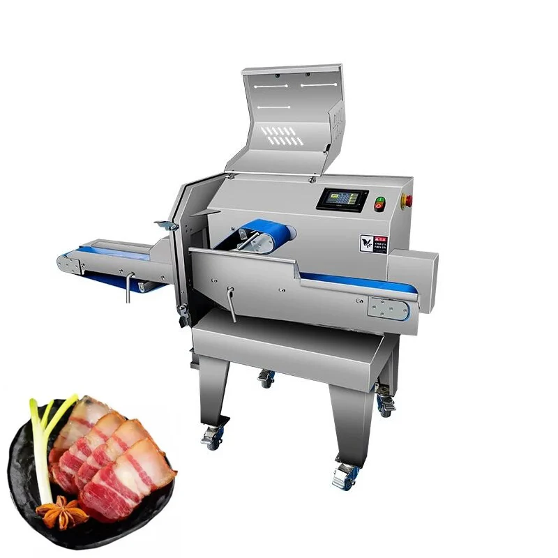 Bacon Ham Cooked Beef Slicer Cutter Meat Cutter Et kesici Cortador de carne Industrial Food Machinery Cooked Raw Meat Slicer