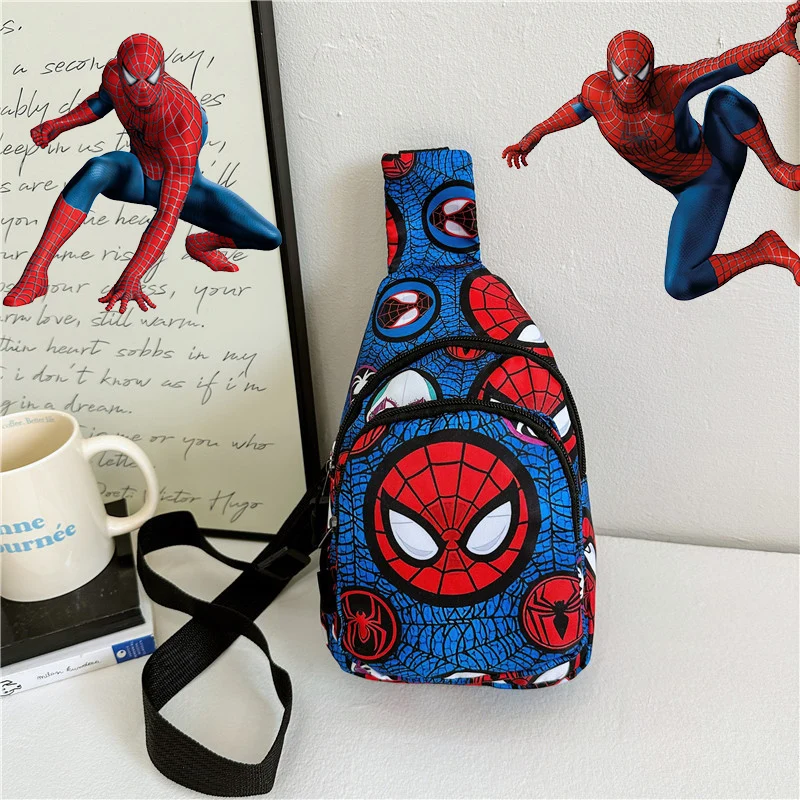 Spiderman Chest Bag Spider Man Crossbody Bag Children Storage Pouch Spider-Man Shoulder Bags Anime Backpack Boy Birthday Gift