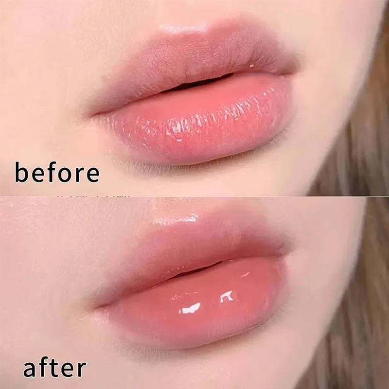 Peach Milk Lip Oil moisturizing Bee Lip Balm nourishing Lip gloss Soothing Hydrating Lip Oil Easily Repairs Dry Cracked Lips