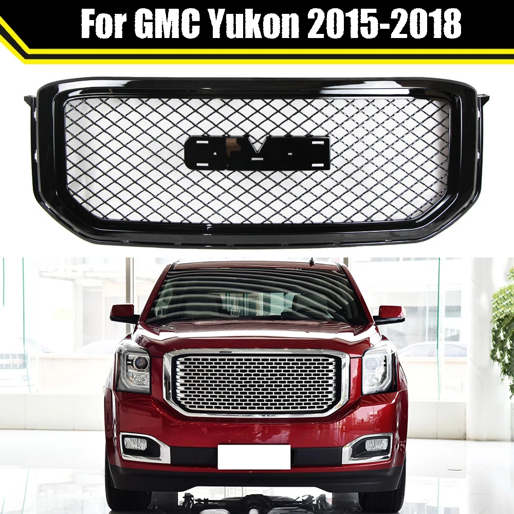 

Front Hood Trim Mesh Cover Bumper Grill Upper Racing Grills Radiator Grille For GMC Yukon 2015-2018 Car Modification Parts