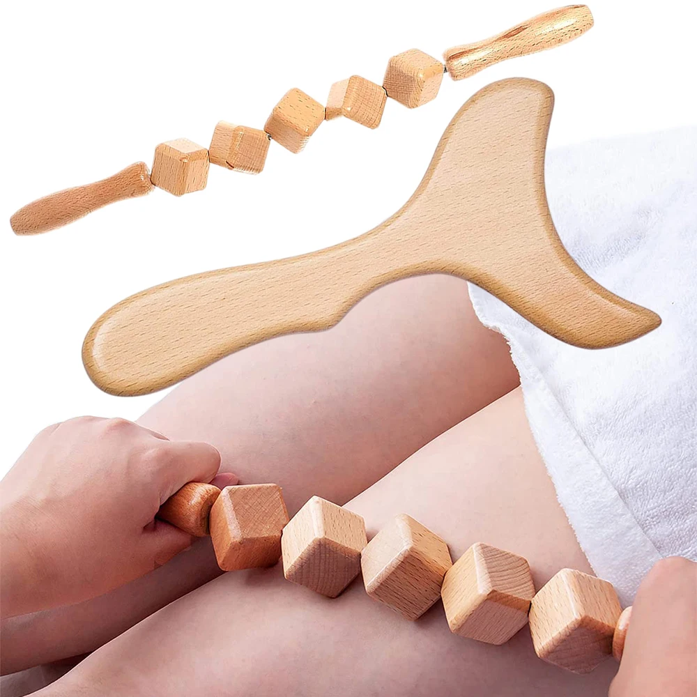 

Wood Body Massage Tool Cupping Therapy Lymphatic Drainage Massager For Acupuncture Point Device To Relax And Activate Muscles