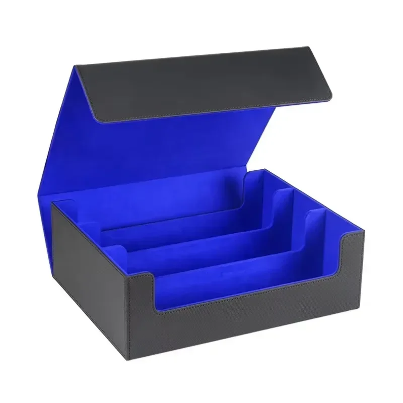 

1800+ Trading Card Storage Box PU Leather Collectible Game Case Protectors Organizer Storage for TCG Game Card Storage