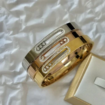 Stainless Steel Women Bracelet Crystal Sliding Wristband Luxury Wedding Party Jewelry Gift Gold love bracelet