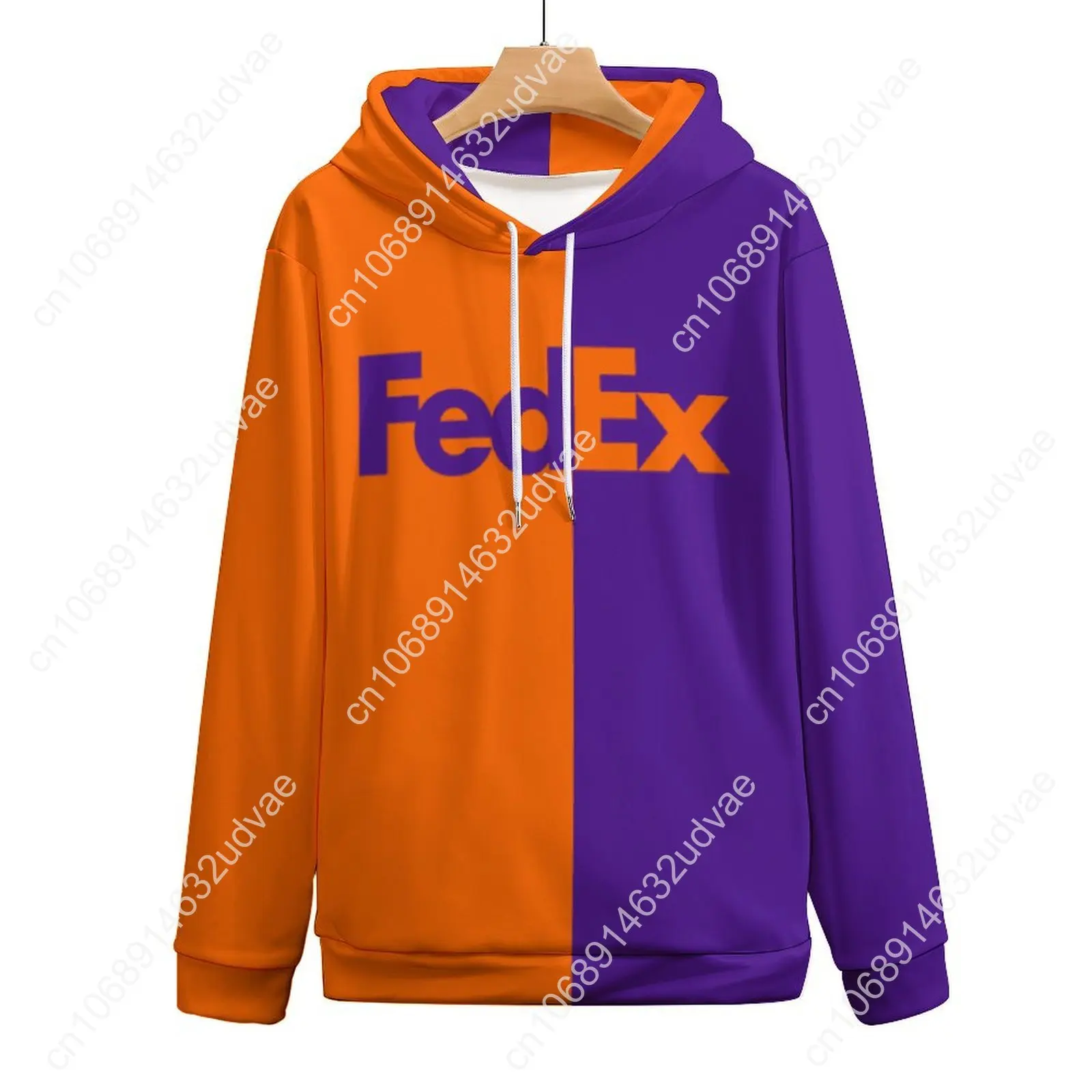 Fedex هوديس رجل إمرأة ثلاثية الأبعاد طباعة البلوز اكسبرس الأرض الأمريكية ساعي معطف مقنع جيب هود جاكيتات مخصص هوديي #4