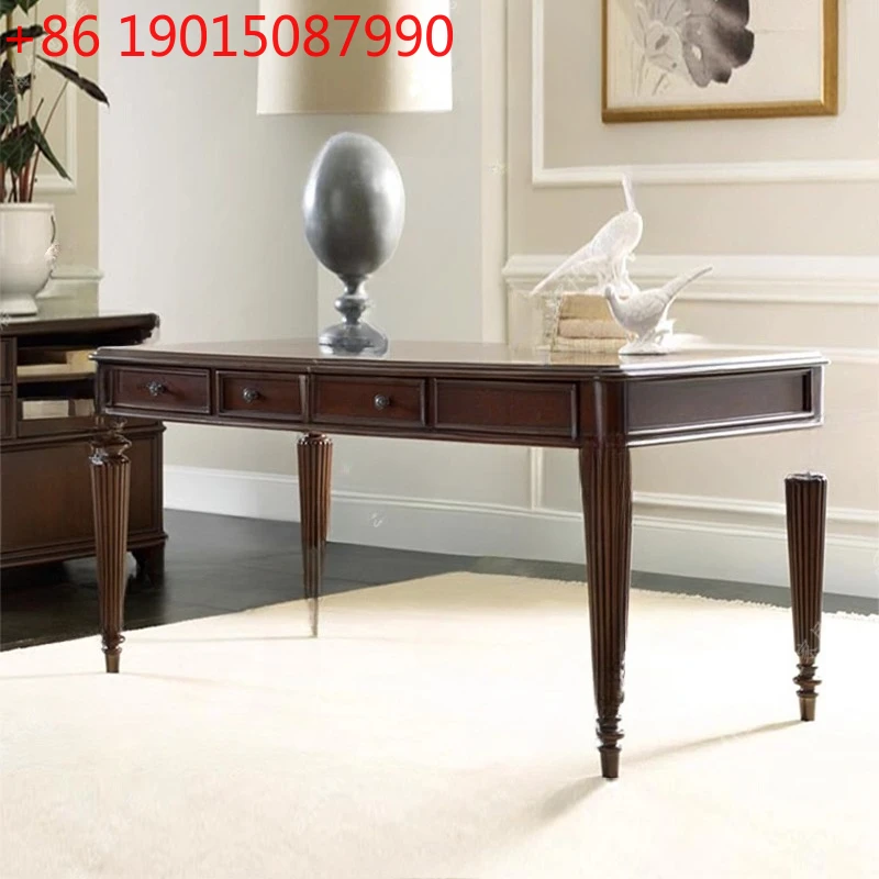 

Ретро стол из цельного дерева, резной офисный учебный стол, гостиная, дом, китайский стиль, высококачественная настройка