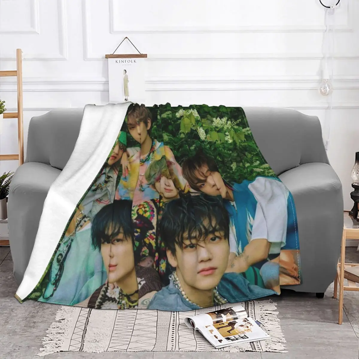 NCT DREAM Plaid Blankets Sofa Cover Velvet Spring Autumn Kpop Singer Portable Thin Throw Blankets for Home Office Rug Piece