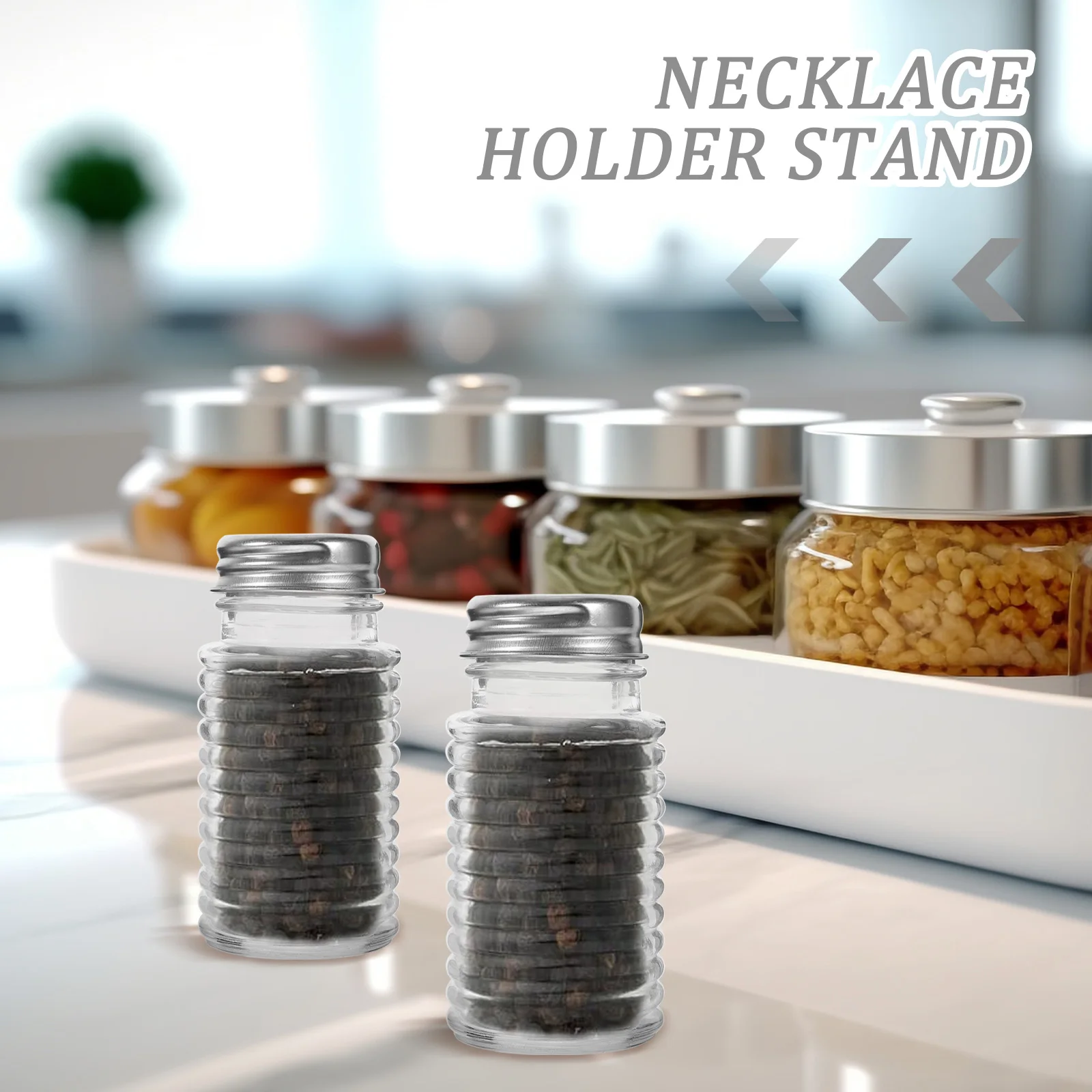 

2 pcs Salt Pepper Shaker Set Glass Spice Dispenser Small Kitchen Bottle Portable Home Use Multi Functional Practical Design