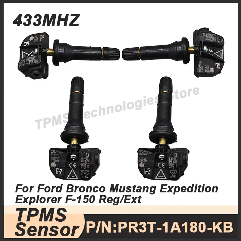 

1/4PCS TPMS Sensor For Ford Mustang Bronco Expedition F-150 Reg/Ext Transit Tire Pressure Sensor PR3T-1A180-KB 433MHZ
