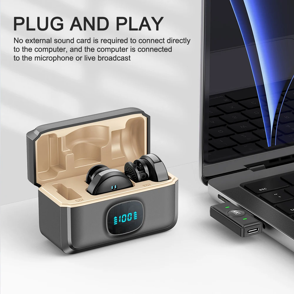 Professional Wireless Microphone,Wireless Lavalier Microphone for mobile phone,iPhone 15,Live Streaming,Recording