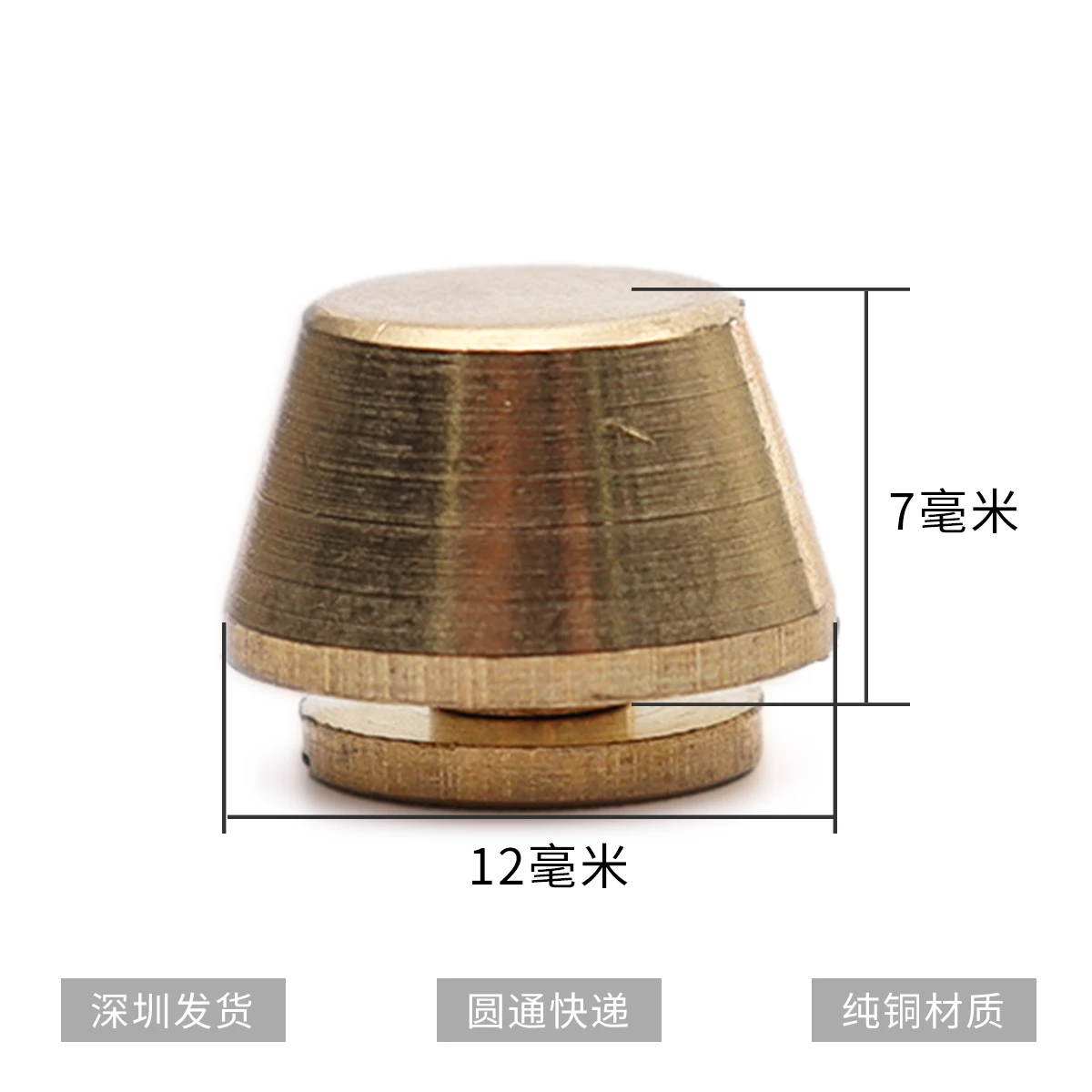 Solid Brass Bag Feet Bucket Shape Base Studs Screwback Rivets Leather Craft Bag Wallet Handbag Decor Studs