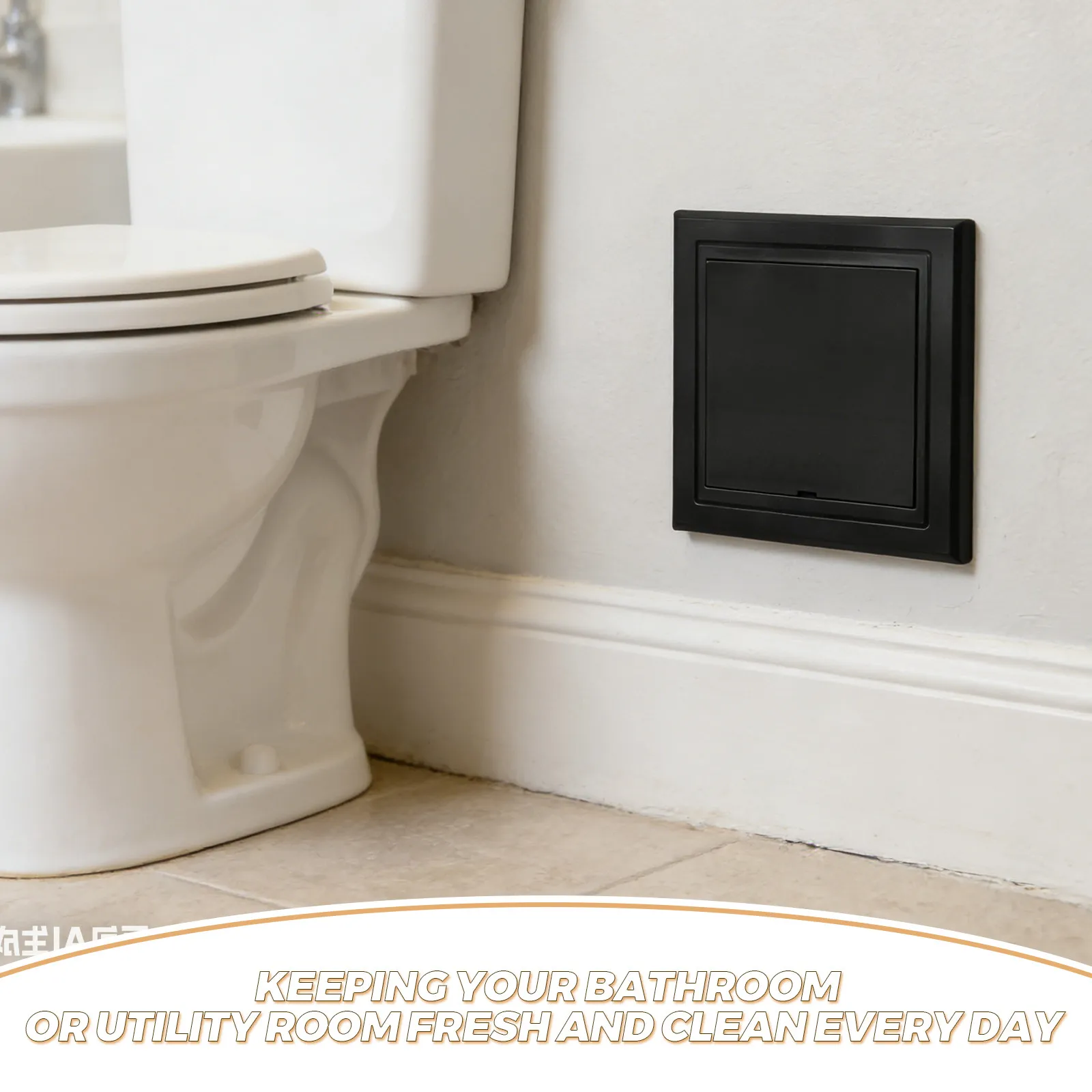 Plumbing Access Panel ABS Removable Decorative Cover Black Ceiling Wall Drywall Inspection Door Indoor Utility Renovation