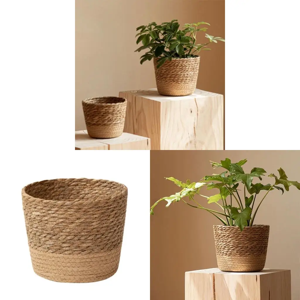  Handwoven Planter Basket Indoor Hand Woven Basket Planter Plant Baskets