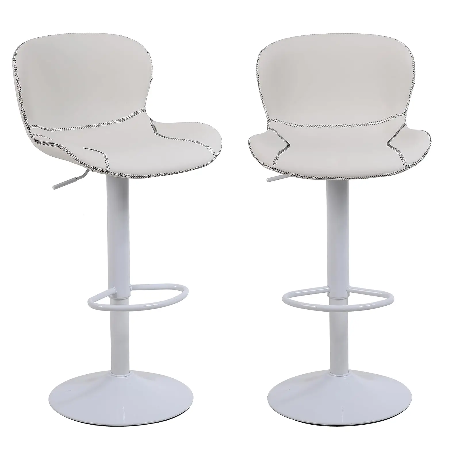 Taburetes Altos de Cocina, Bar Taburete de Bar, regulierbar und PU, Taburete Alto mit Reposapiere