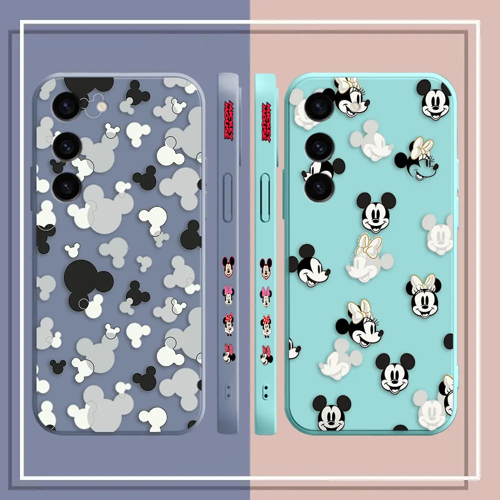 Stick Figure Mickey Minnie Mouse Phone Case For Samsung S24 S23 S22 S21 S20 FE S11 S11E S10 S30 Ultra Plus 4G 5G Case Fundas